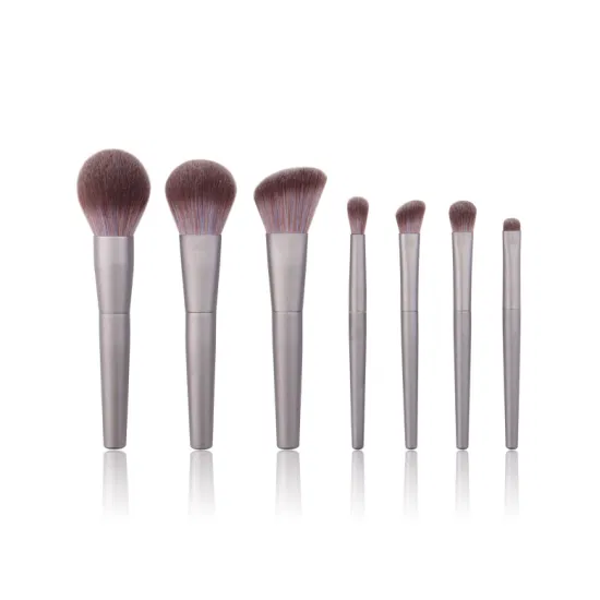 Tragbares kleines 7-teiliges Make-up-Haarbürsten-Set. Beauty Custom Logo Reise-Make-up-Pinsel-Set