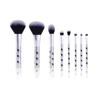 Großhandel Make-up-Pinsel Private Label 8PCS Gesicht/Auge Weiches, dichtes Kunsthaar Kosmetikpinsel mit Metallgriff