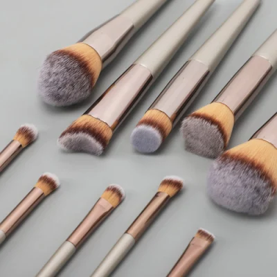 10-teiliges Luxus-Make-up-Pinsel-Set, Premium-Kosmetikpinsel aus synthetischem Haar für Foundation, Mischpulver, flüssige Creme, konischer Concealer, Kontur, Lidschatten, Rouge