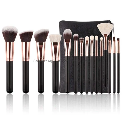 China Factory Classic Professional 15-teiliges Make-up-Pinsel-Set, Kontur-Concealer-Fächerpinsel