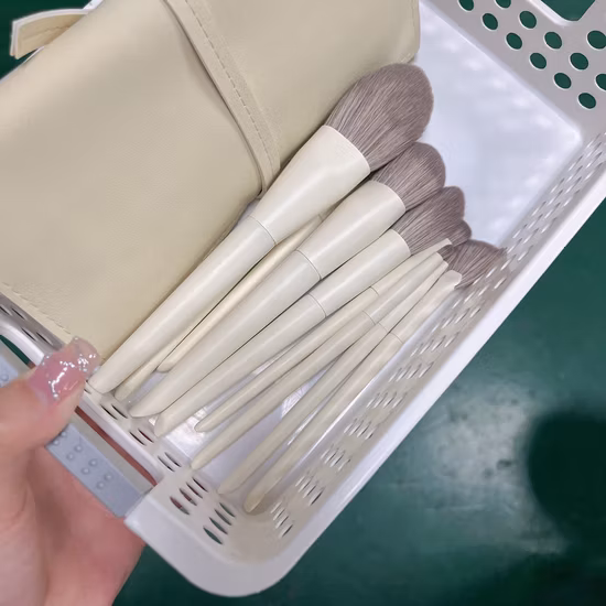 10-teiliges professionelles Make-up-Pinsel-Set mit Holzgriff, Faser, weiches Haar, Make-up-Werkzeug