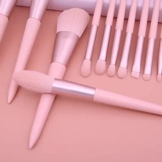 11-teiliges rosa Make-up-Pinsel-Set, professionelles Kosmetikpinsel-Set für Creme-Grundierungspuder